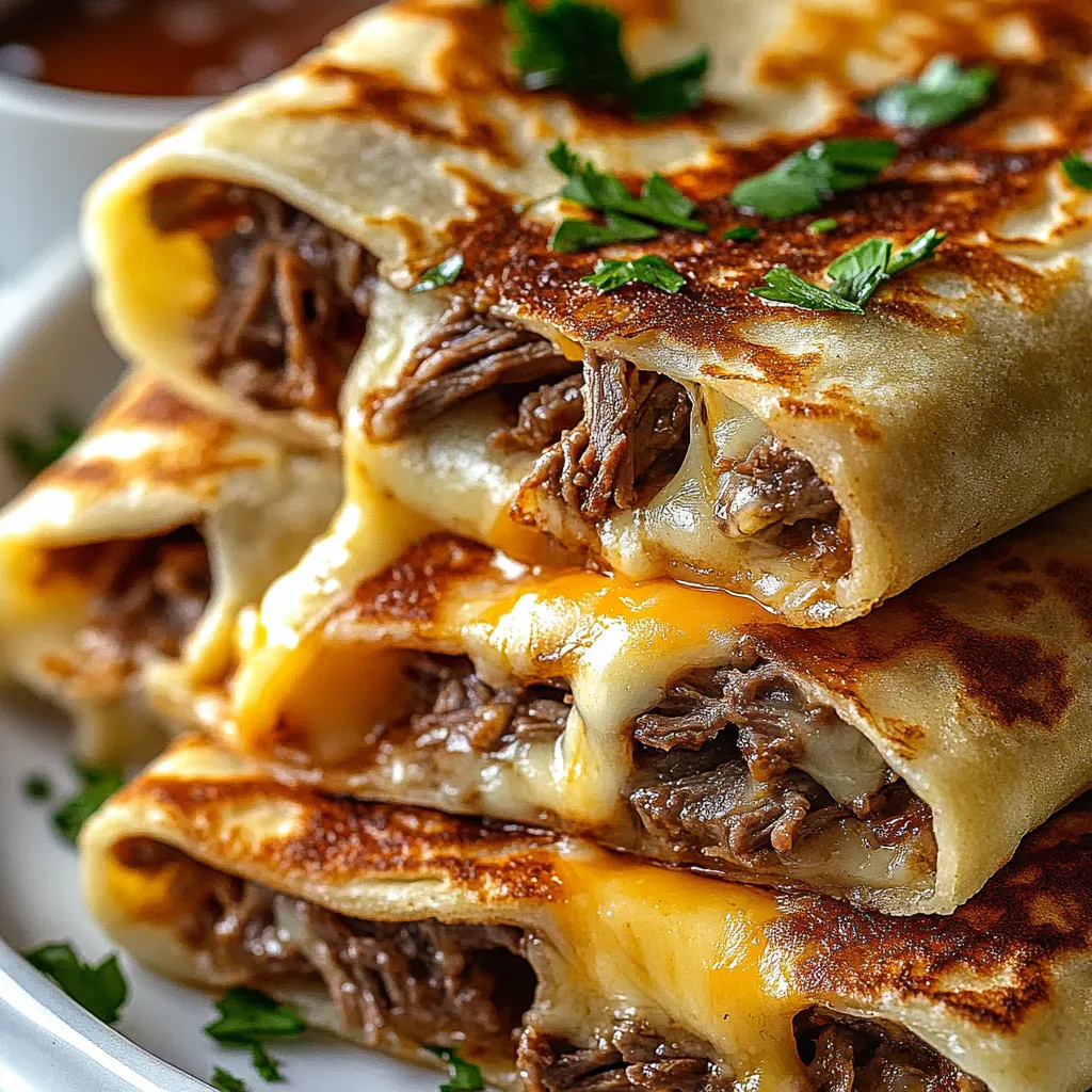 French dip tortilla roll ups.