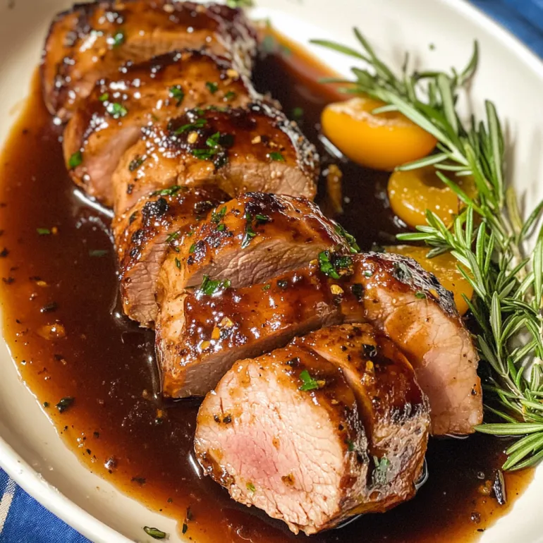 Apricot Glazed Pork Tenderloin.