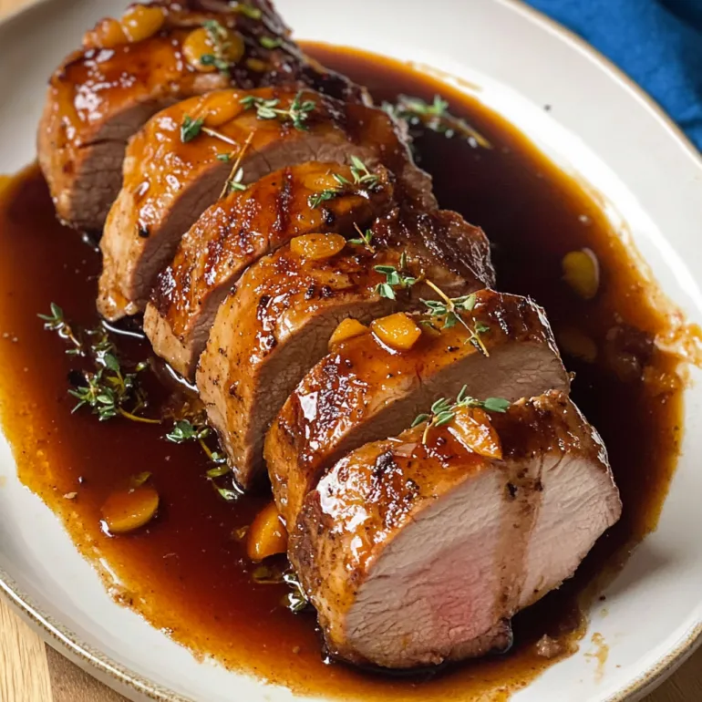 Apricot Glazed Pork Tenderloin.