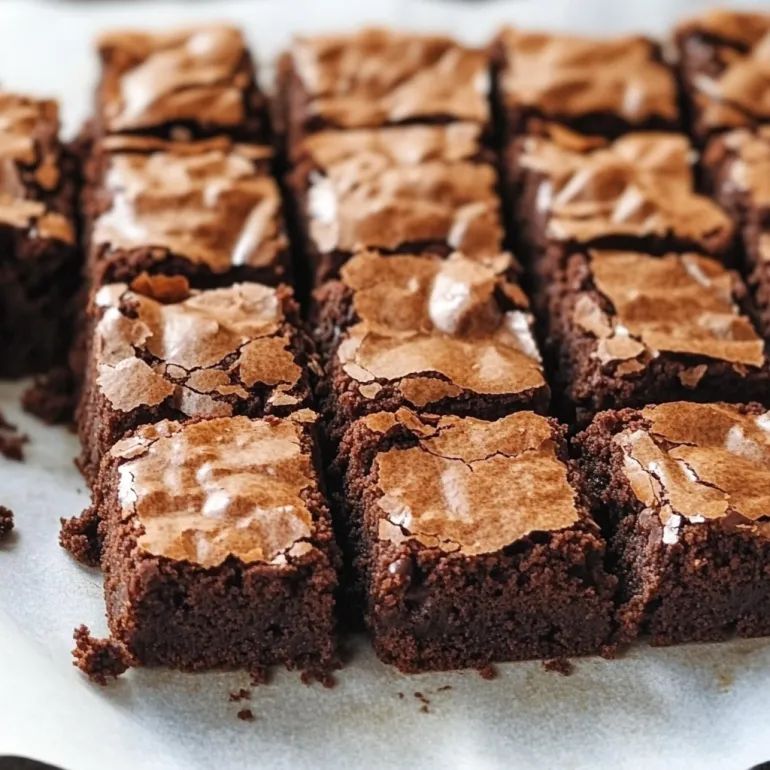 A tray of homemade brownies.