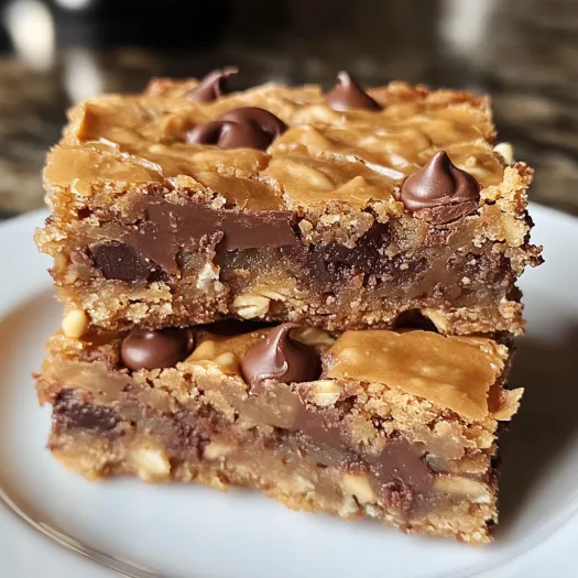 A stack of Better Than Anything Bars Recipe.