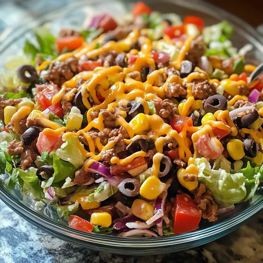 A bowl of cowboy salad with tomatoes, corn, and beans.