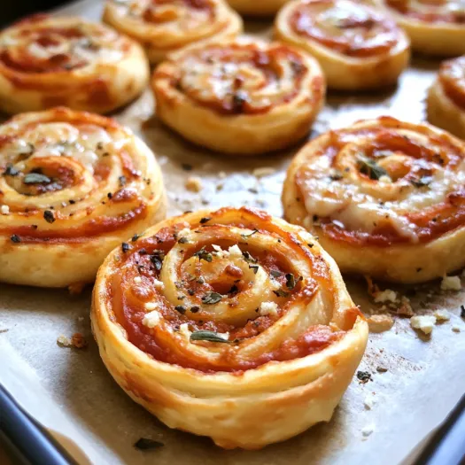 Pepperoni and Asiago Pizza Pinwheels.