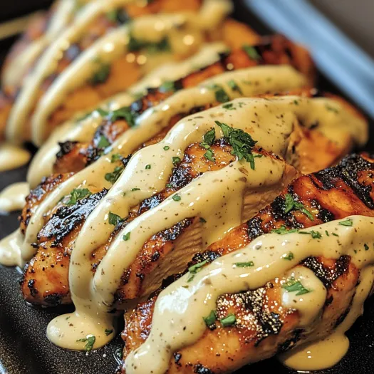 Grilled chicken with Alabama white sauce.
