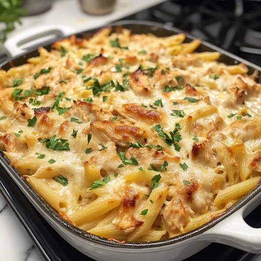 A pan of crack chicken penne.