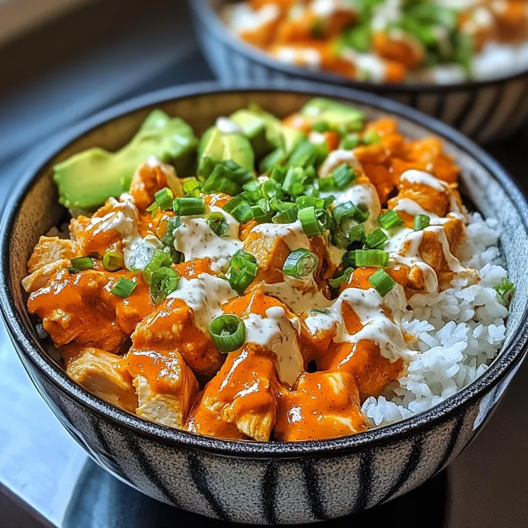A bowl of food with rice and chicken.