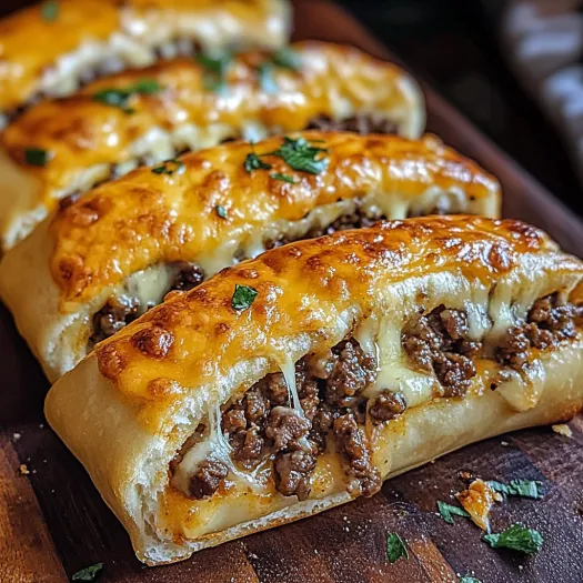 A plate of cheesy breadsticks.