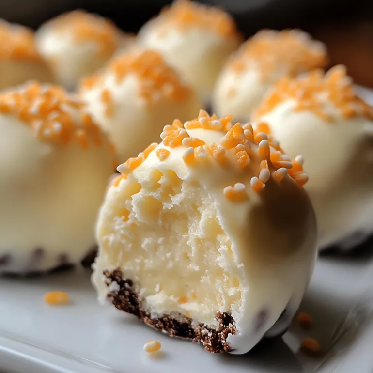 No Bake Orange Creamsicle Truffles.