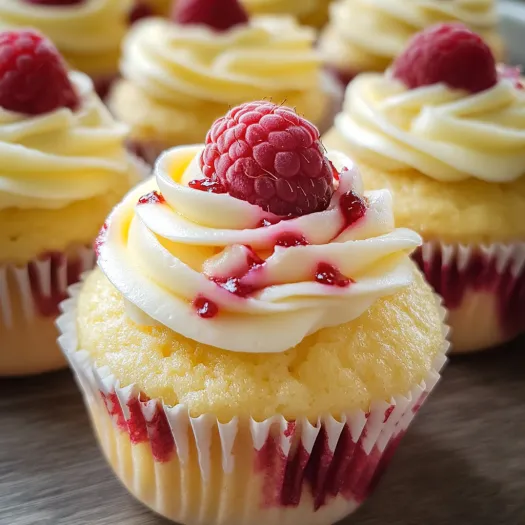 A cupcake with a swirl of yellow and red frosting.