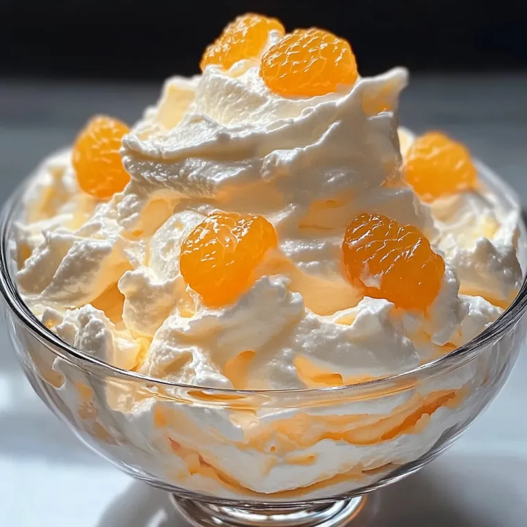 A bowl of orange cream.
