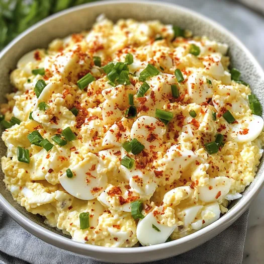 A bowl of cottage cheese egg salad.