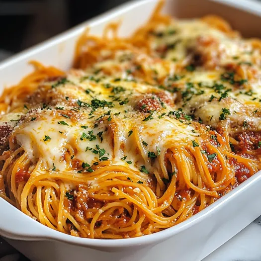 A dish of spaghetti with meat and cheese.