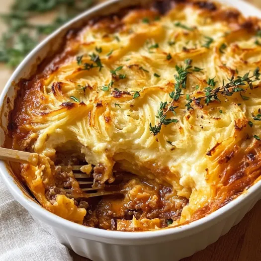 A white bowl filled with a delicious looking Pale Ale Cottage Pie.