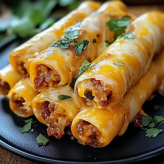 A plate of cheesy taco sticks.