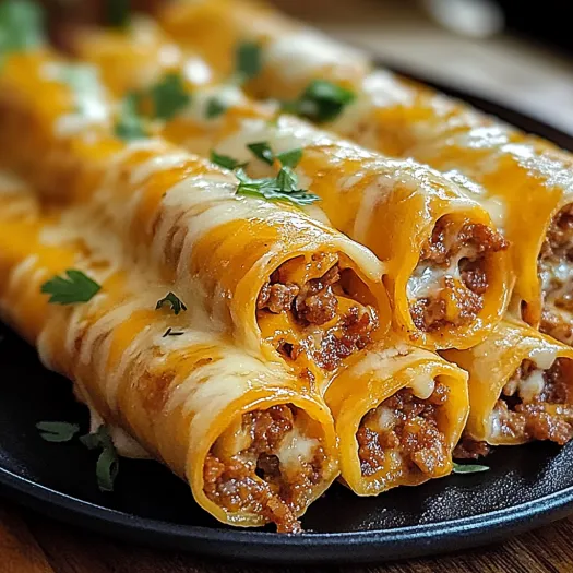 A plate of cheesy taco sticks.
