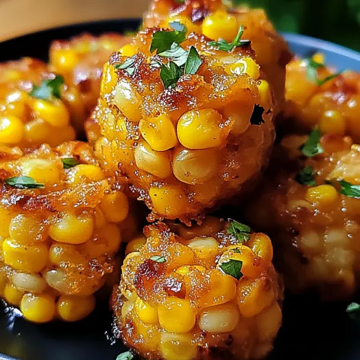 A plate of spicy Mexican corn bites.