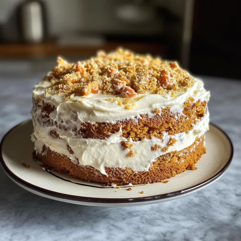 A cake with cream cheese frosting and carrot cake.