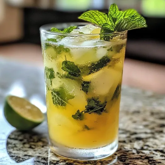 A glass of zesty limoncello mojito.