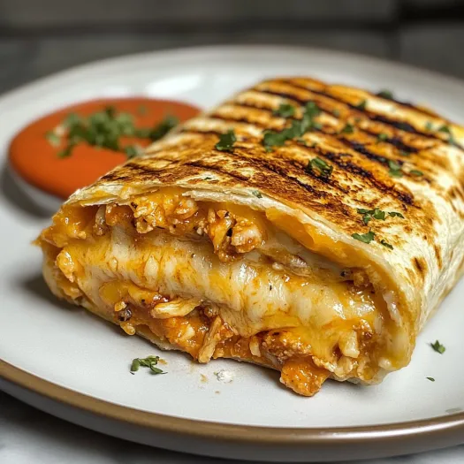 A delicious grilled cheese burrito.