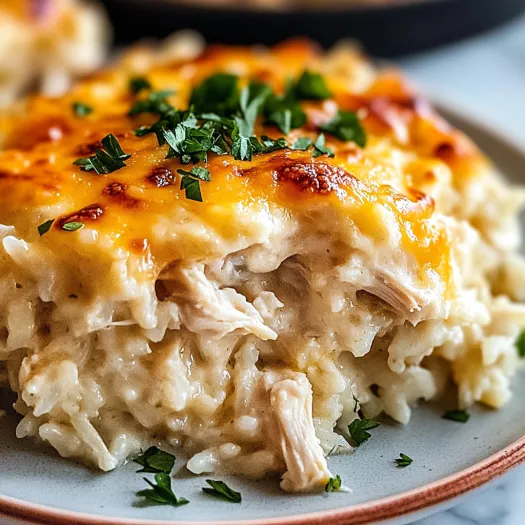 A plate of food with rice and chicken.