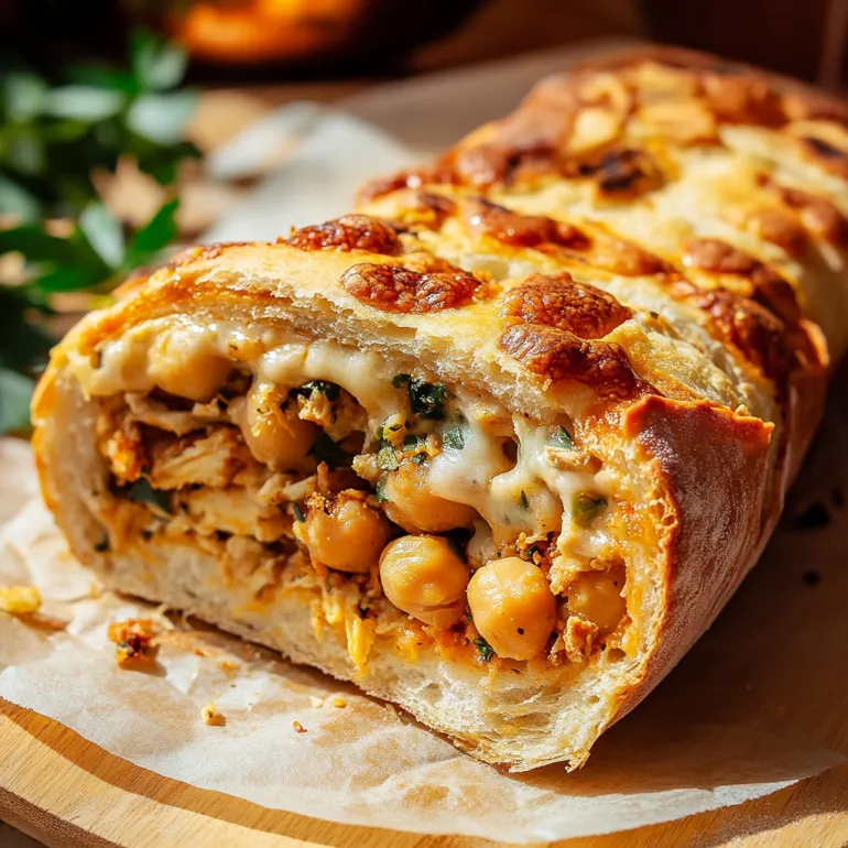 A slice of a vegetarian chicken bake.