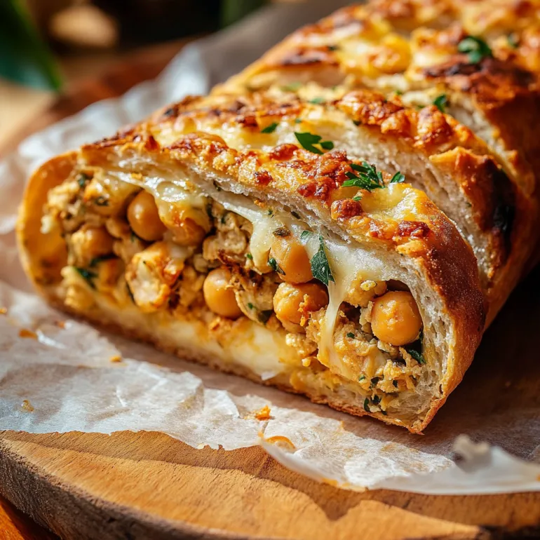 A slice of a vegetarian chicken bake.