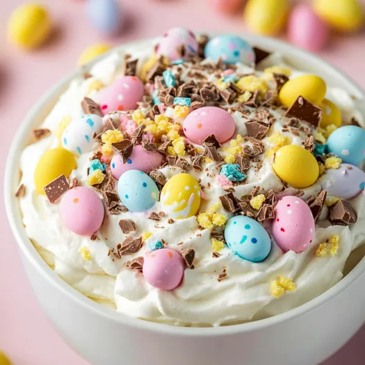 A bowl of Cadbury Mini Egg Dip.