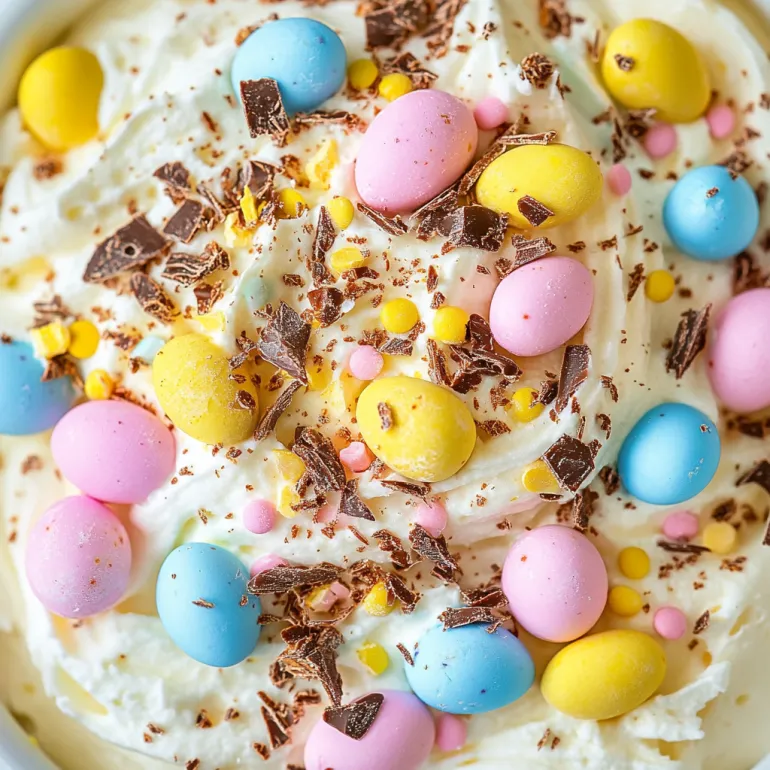 A bowl of Cadbury Mini Egg Dip.
