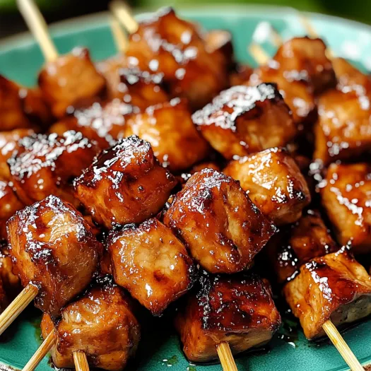 A plate of Filipino BBQ pork.