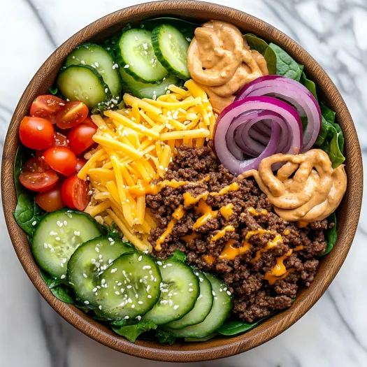 A bowl of food with cheese, onions, tomatoes, and cucumbers.
