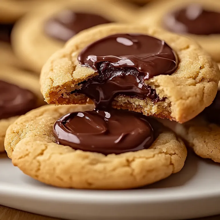 A close up of a cookie with chocolate drizzled on it.