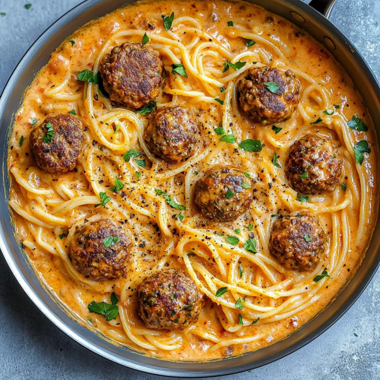 A bowl of spaghetti and meatballs.