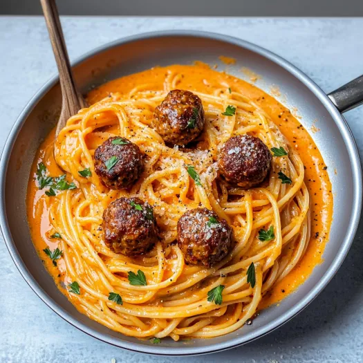 A bowl of spaghetti with meatballs in it.