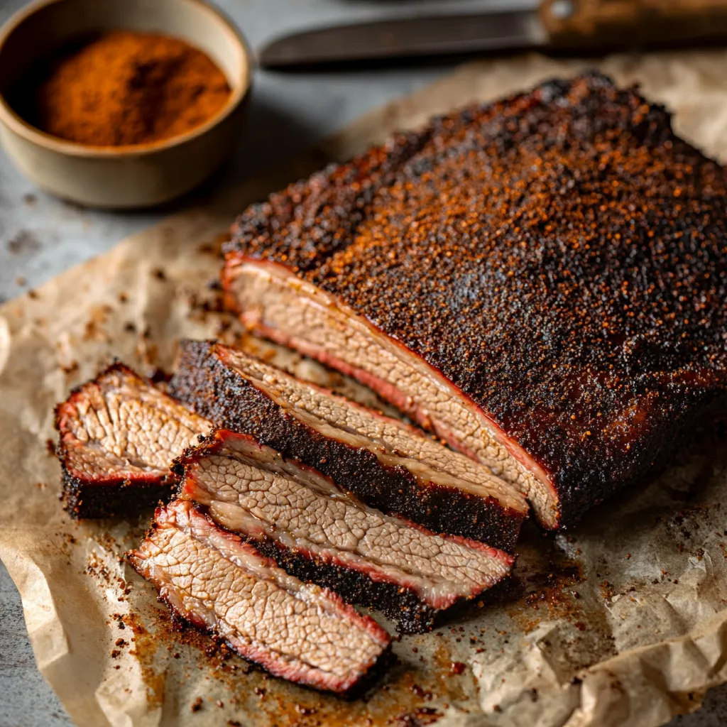 A pile of BBQ dry rub ribs.