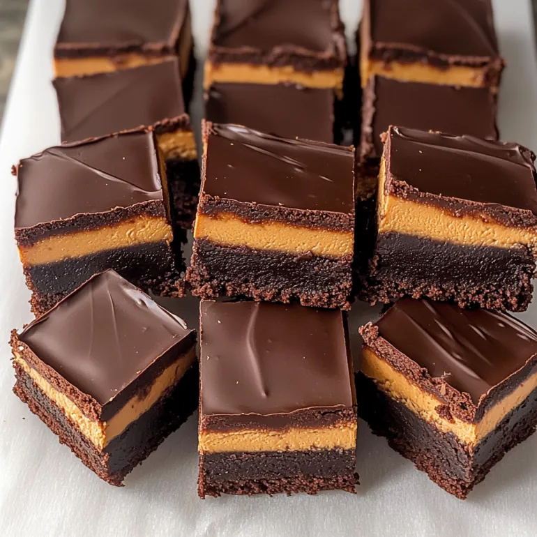 A plate of buckeye brownies.