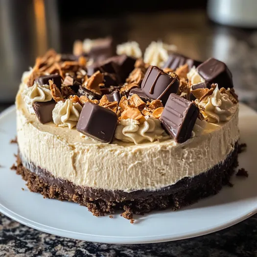 A chocolate cake with chocolate chips on top.