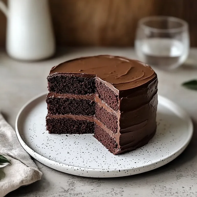 A slice of Matilda's Chocolate Cake.