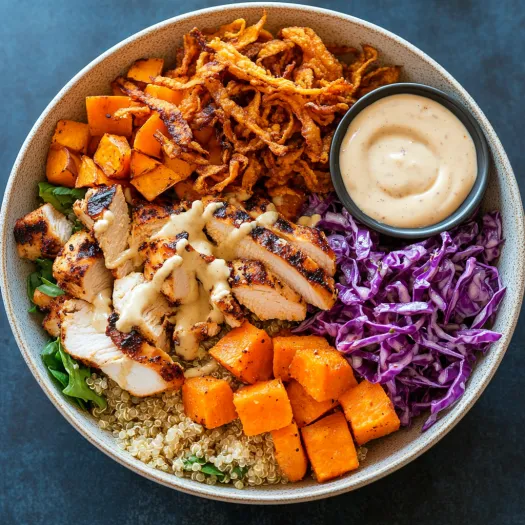 A bowl of food with a sweet green copycat.
