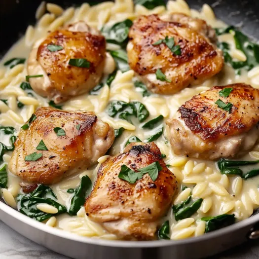 A pan of chicken and pasta.