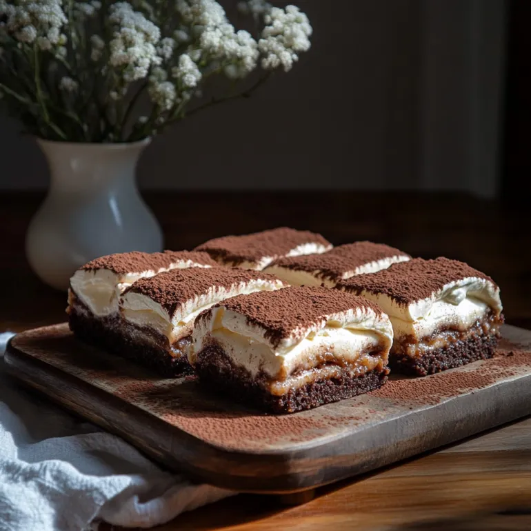 Small batch tiramisu brownies.