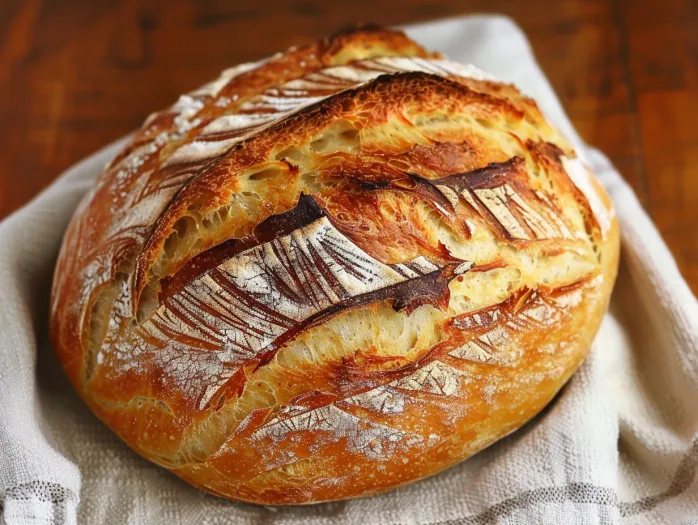 A loaf of sourdough bread.