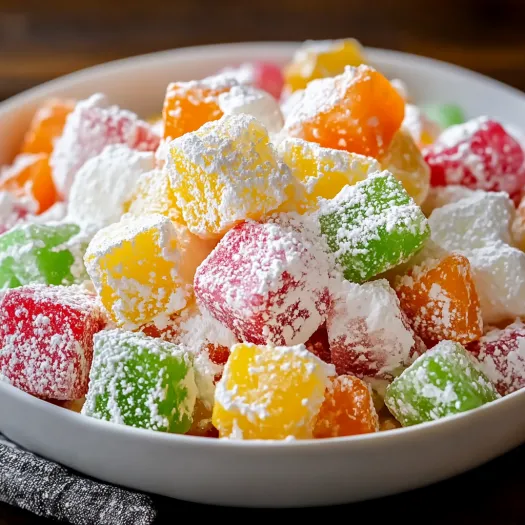 A bowl of fruit fluff salad.