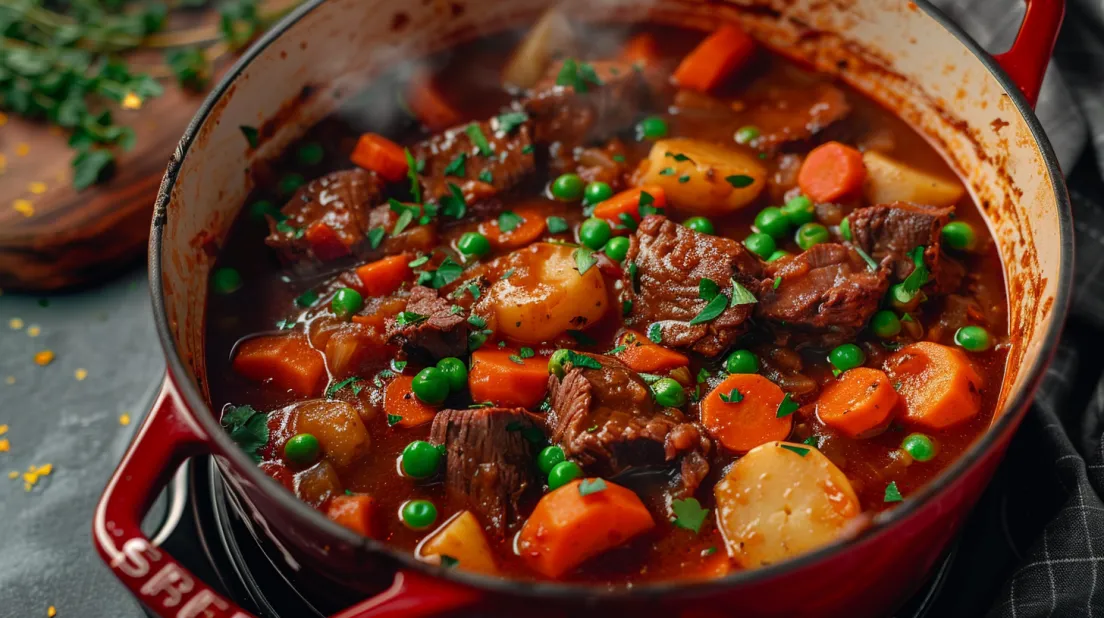 A savory Dutch oven beef stew.