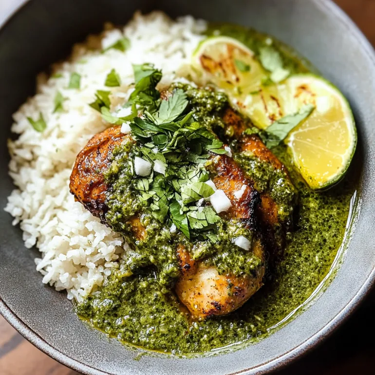 A bowl of food with rice and aji verde sauce.