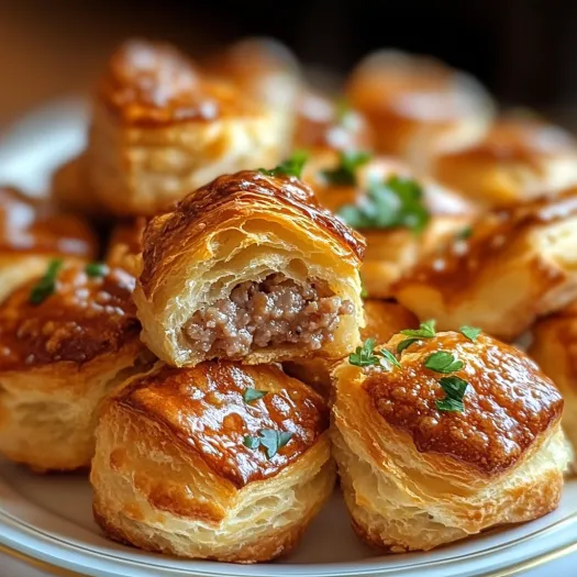A plate of sausage and cream cheese bites.