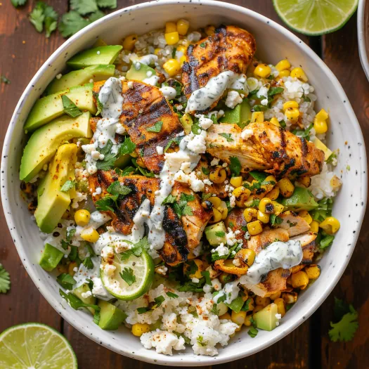 A bowl of chicken and vegetables.