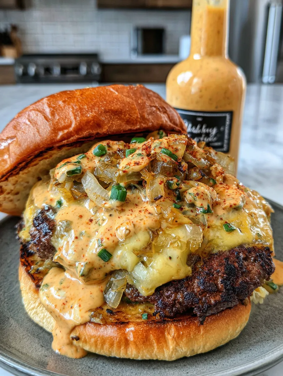 A smoked Cajun burger with cheese.
