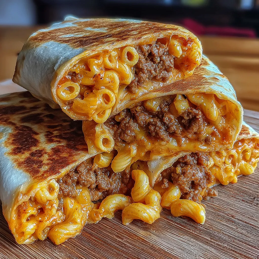 A sloppy joe mac cheese wrap.