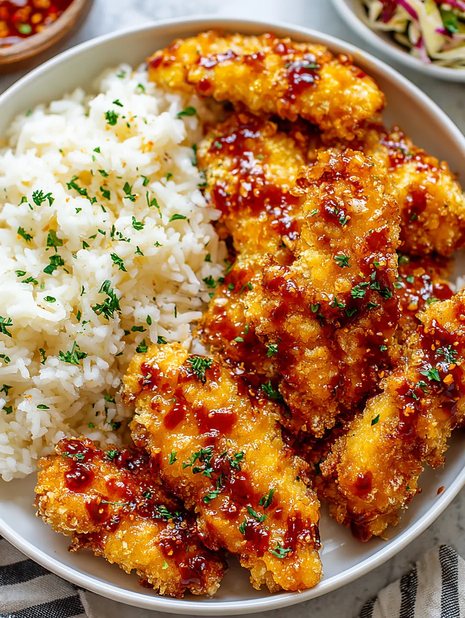 A plate of crispy juicy bang bang chicken.