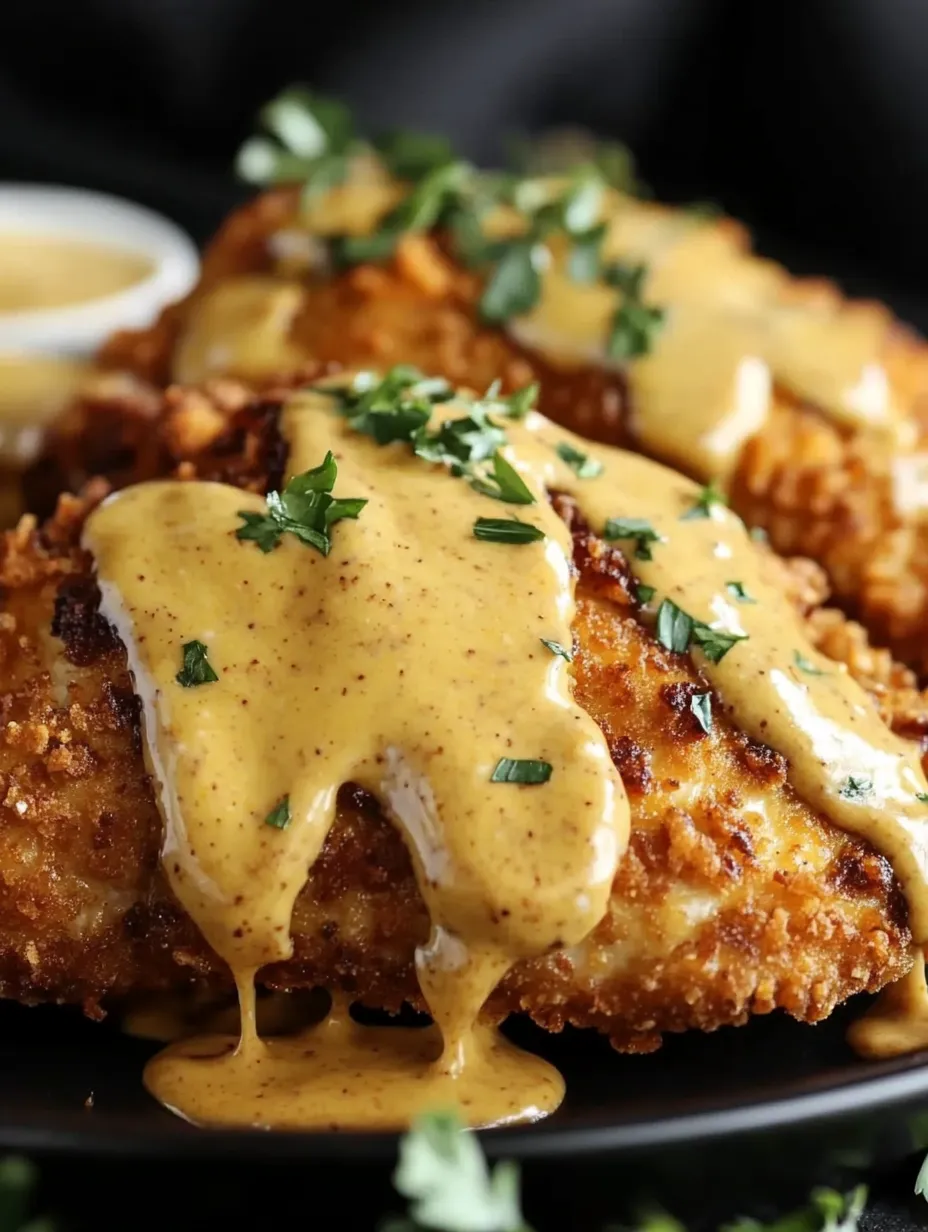 A plate of chicken with sauce on it.